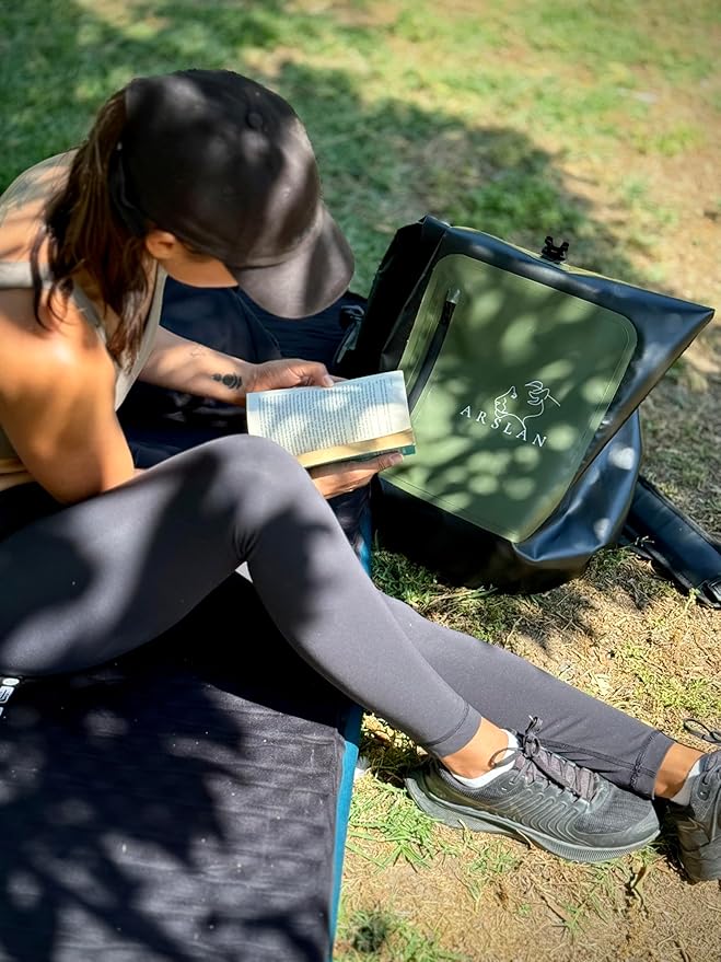 4″ Self-Inflating Sleeping Pad with Memory Foam – Thick Camping Mattress for Adults, Portable Bed with Waterproof Bag, Heavy-Duty 1,540 lb Support – Arslan Essentials