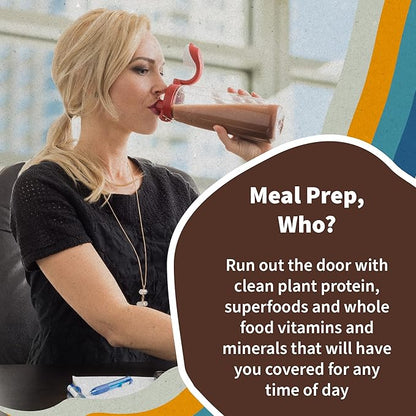 Garden of Life Meal Replacement Shakes, Raw Organic, Chocolate Protein Powder with Plant Based Pea Protein, Sprouts, Greens, Probiotics, Dairy Free 28 Servings