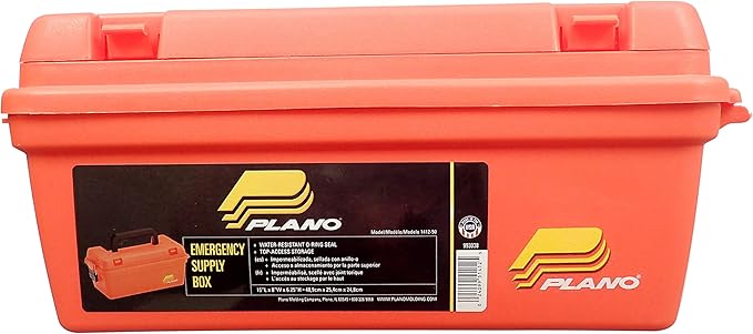 Plano Shallow Dry Storage Box (Orange), small (141250) (Pack of 4)