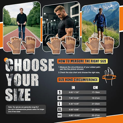 Weight Lifting Gloves, Gym Gloves for Men and Women, Full Palm Protection for Sports, Weightlifting, Training, Cycling, Pull-Ups, Rowing, and Mountaineering