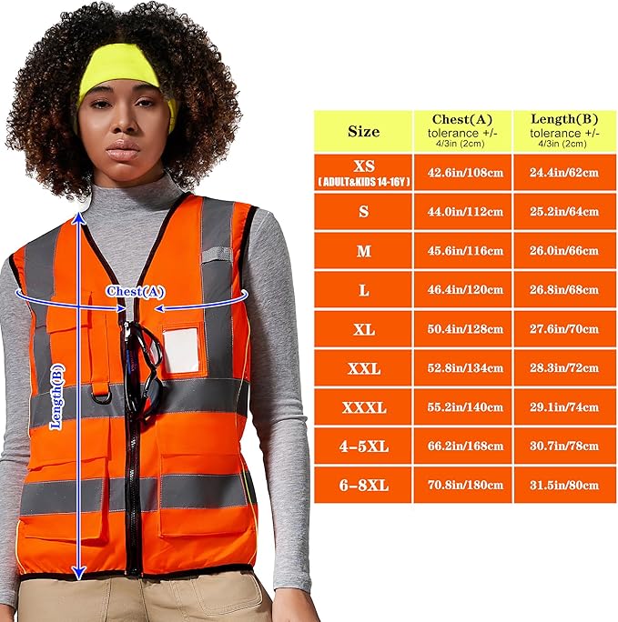 A-SAFETY High Visibility Reflective Safety Vest Customize Logo (XS-8XL)