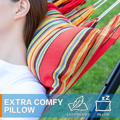 PNAEUT Hammocks and Stand Double (Red)