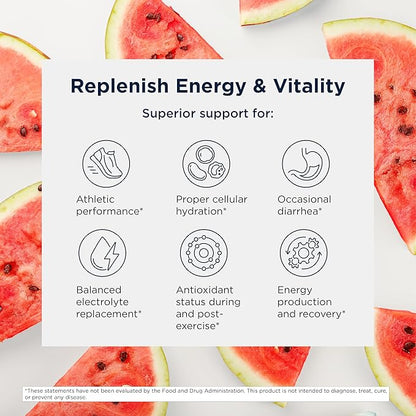 Designs for Health ElectroPure Hydration Packets, Watermelon Flavor - Electrolytes Powder with Vitamin C, Magnesium, Zinc, and Potassium - with Stevia and Monk Fruit Sweetener (14 Stick Packets)