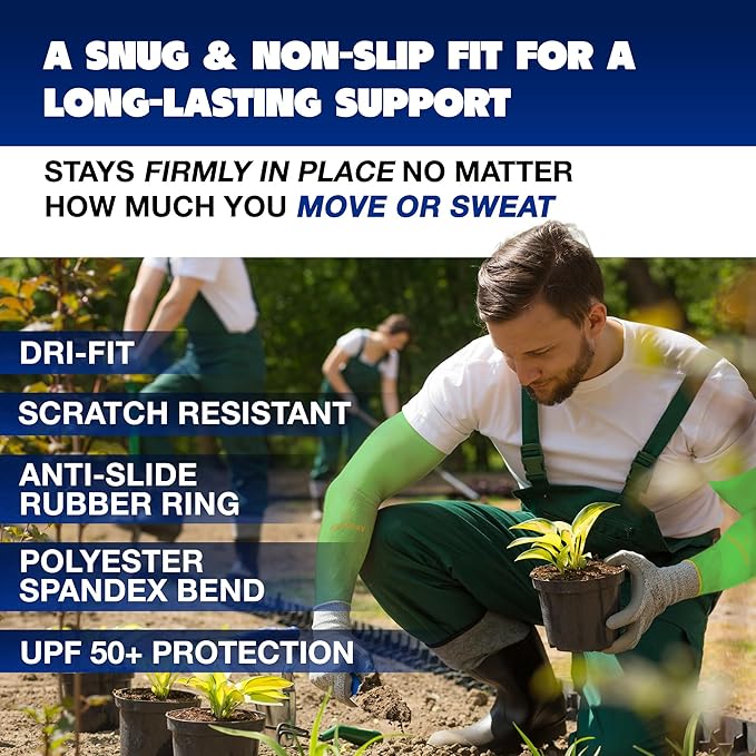 ARMORAY Arm Sleeves for Men or Women - Tattoo Cover Up - Cooling Sports Sleeve for Basketball Golf Football