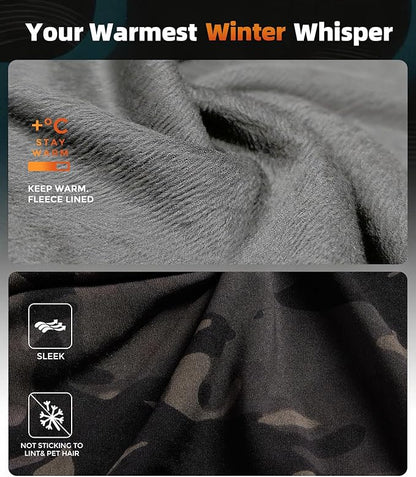 CL convallaria Mens Thermal Underwear Set with Fly Long Johns Base Layer Winter Hunting Gear Sport Top and Bottom