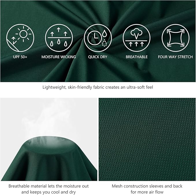 BASSDASH Fishing T Shirts for Men UV Sun Protection UPF 50+ Long Sleeve Tee T-Shirt