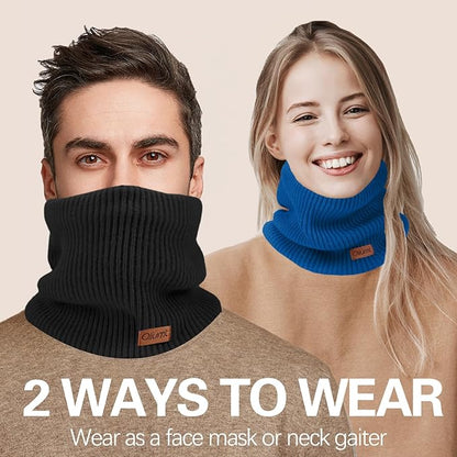 Neck Warmer for men,Winter Neck Gaiters Face Scarf Women Windproof Warm Fleece Scarves Gaiter for Cold Weather
