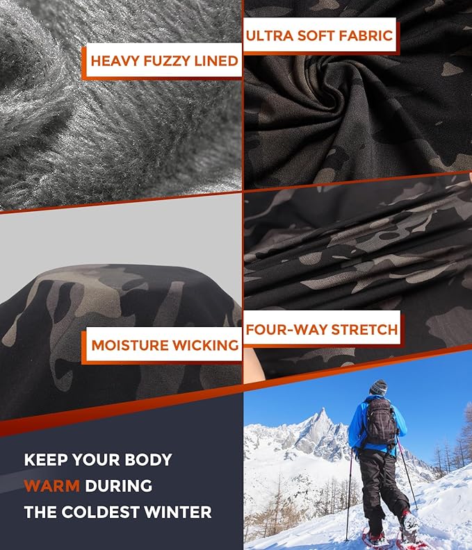 CL convallaria Thermal Underwear Long Johns Set Mens Winter Gift Hunting Gear Sport Base Layer Bottom Top