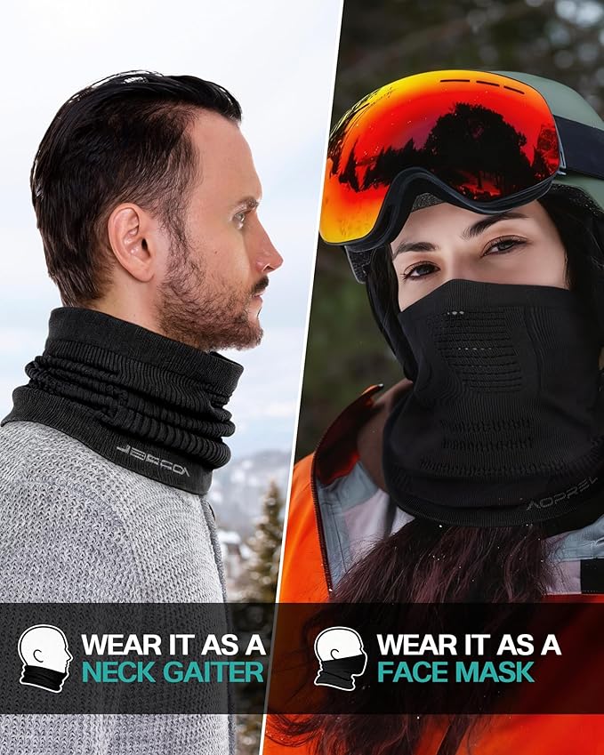 Winter Neck Gaiter Windproof Neck Warmer Scarf Breathable Half-Face Mask Ski Mask Unisex for for Cold Weather Outdoor