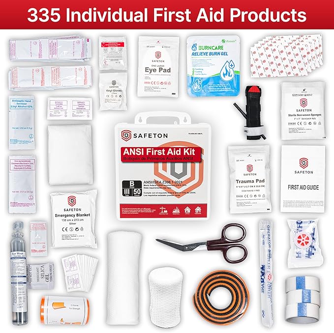 ANSI/OSHA First Aid Kits (50 Person Plastic) - ANSI/ISEA and OSHA Compliant First Aid Kit