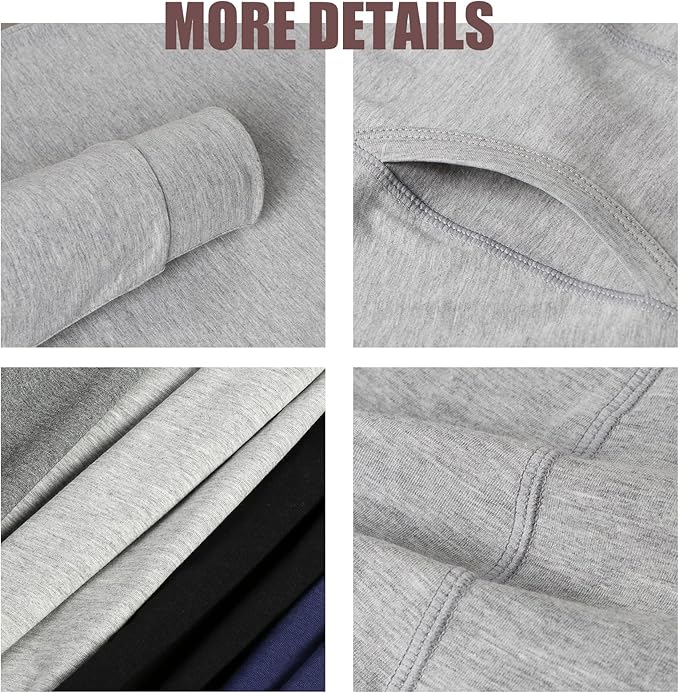 Ouruikia Men's Thermal Underwear Bottoms High Waist Thermal Pants Keep Warm Long Johns Pants