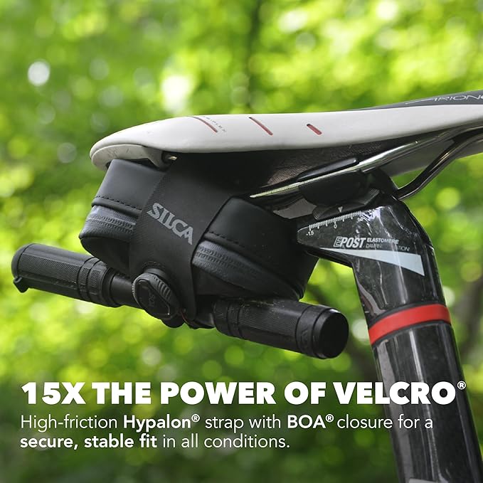 SILCA Mattone Bike Saddle Bag - .5L Capacity - Compact Under Seat Bicycle Bag for Road, Gravel, and Mountain Bikes - Easy to Access, Secure, and Durable - BOA Closure & Waterproof Zipper