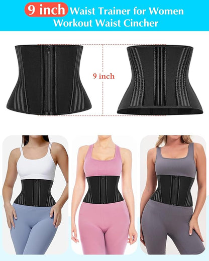 Short Torso Waist Trainer for Women Lower Belly Fat, Workout Fajas Colombianas Waist Cincher Corset