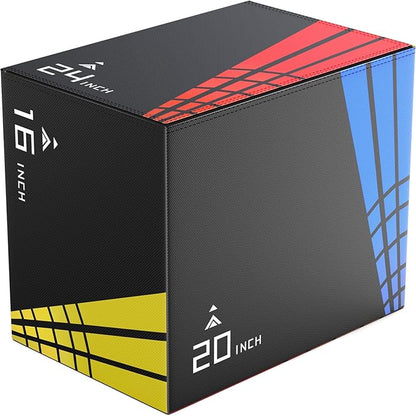 XDDIAS 65/35/22LB Heavier Foam Plyometric Box Jumps for Home Gym,Firm Soft Plyo Box,30”x24”x20”-24”x20”x16”-20"x16"x14" Foam Plyometric Box,440lb Weight Capacity Jump Box Gym for Workout Training
