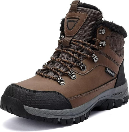 Lamincoa Mens Snow Boots Water Resistant Hiking Boots for Men Non-slip Winter Outdoor Warm Comfort Camping Backpacking Shoe