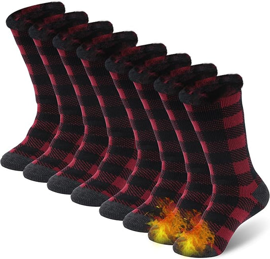 Sunew Warm Thermal Socks 4 Pack, Mens Womens Winter Heated Outdoor Skiing Thermal Socks