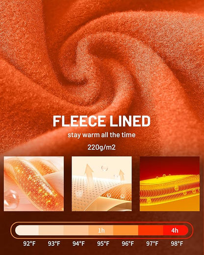 Runhit Men's Thermal Compression Pants Fleece Lined Sports Tights Athletic Leggings Base Layer Bottoms Cold Weather Gear