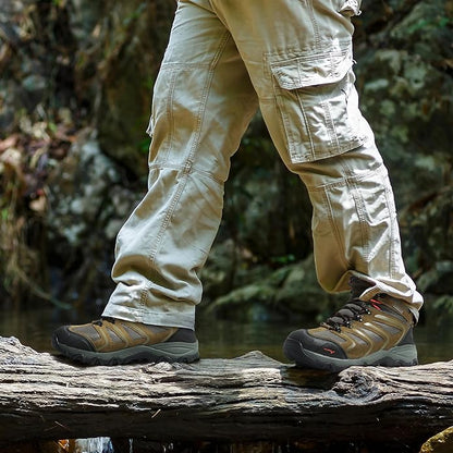 NORTIV 8 Men's Ankle High Waterproof Hiking Boots Outdoor Lightweight Shoes Trekking Trails Armadillo