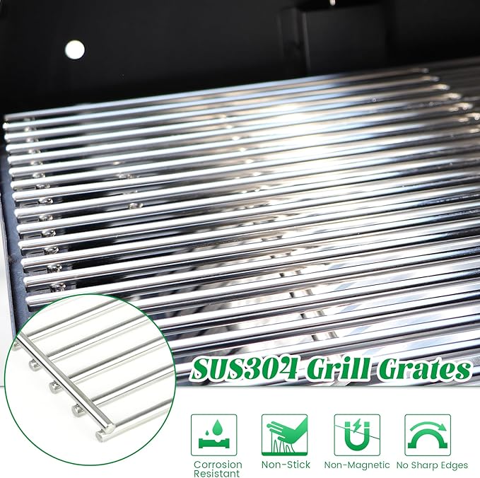 Warming Rack for Pit Boss Lexington Grill Cooking Grates Upper Grid for Pitboss 500 540 Series Wood Pellet Smoker Replacement Parts Stainless Steel Grilling BBQ Accessory