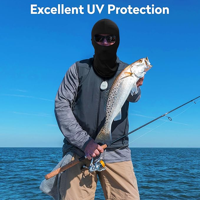 Pukavt 2 Pack 3 Hole Winter Knitted Mask, Full Face Cover Ski Mask Warm Balaclava for Skiing, Motorcycle, Snowboard