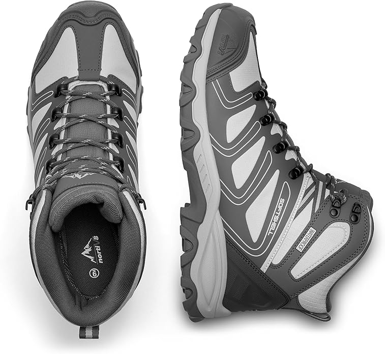 NORTIV 8 Men's Ankle High Waterproof Hiking Boots Outdoor Lightweight Shoes Trekking Trails Armadillo