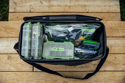 GOOGAN SQUAD Tackle Toter Medium - Durable Fishing Tackle Bag & Tray Storage (21"L x 10"W x 13"D)