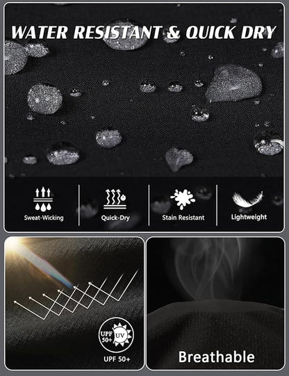 Mens Lightweight Cargo Hiking Patns Outdoor Quick Dry Work Tactical Pants with 6 Pockets Water Resistant Fishing Travel Pants