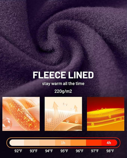 Runhit Men's Thermal Compression Pants Fleece Lined Sports Tights Athletic Leggings Base Layer Bottoms Cold Weather Gear