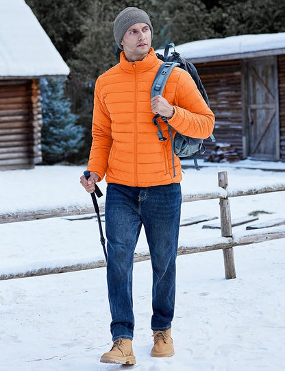 TACVASEN Men's Lightweight Puffer Jacket Winter Quilted Puffy Jackets Warm Water-Resistant Windproof Insulated Coats