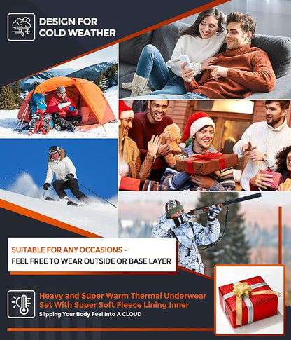CL convallaria Thermal Underwear Long Johns Set Mens Winter Gift Hunting Gear Sport Base Layer Bottom Top