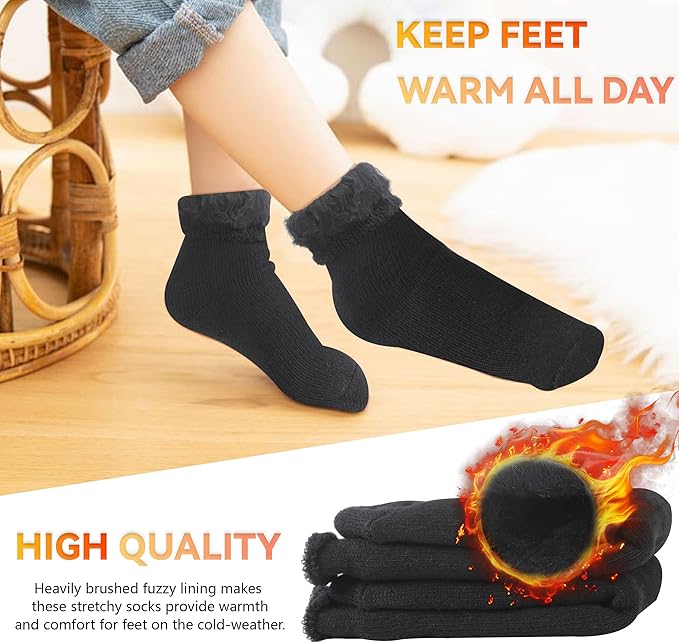 Sunew Warm Thermal Socks 4 Pack, Mens Womens Winter Heated Outdoor Skiing Thermal Socks