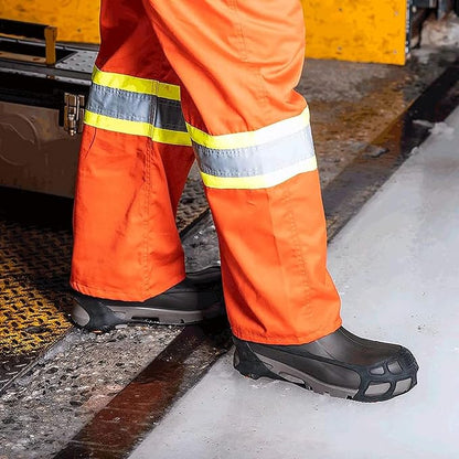 Due North GripPro Spikeless Footwear Traction Aids for Men and Women - for Ice and Snow - Lightweight Full-Foot Rubber Tread