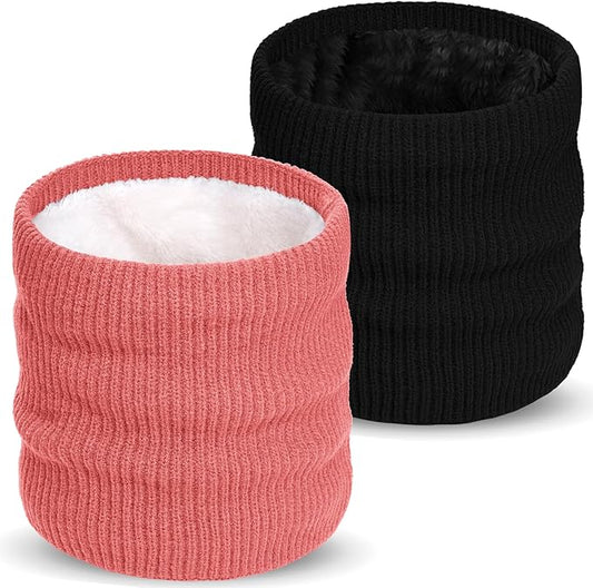 Winter Knitted Neck Gaiter For Men and Women Fleece Neck Warmer Windproof Face Mask for Cold Weather Gifts