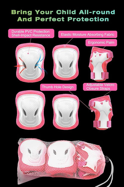 XJD Kids Bike Helmet,Multi-Sport Protective Gear Set for 3-5-8-14 Years Boys Girls with Knee and Elbow Pads Wrist Guards fit Roller Skates,Cycling,Skateboarding,Christmas Birthday Gifts for Kids