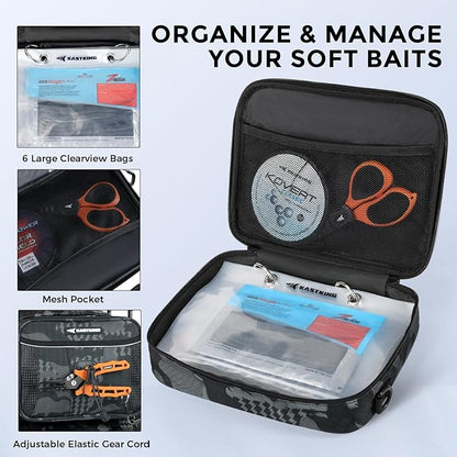 KastKing BaitSpace 50L Fishing Tackle Backpack with Removable Bait Binder,2 Rod Holders Storage Fishing Gear and Equipment