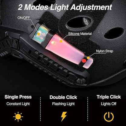 Personal Identification Marker - Tactical Helmet Light, Portable Survival Signal Light for Hiking, Boating, Cycling, Fishing
