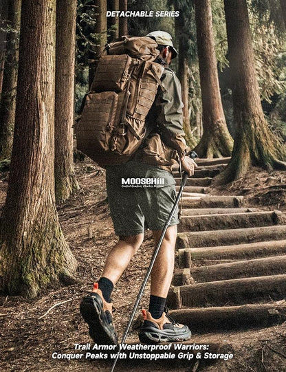 Moosehill Men's-Hiking-Pants Convertible Quick-Dry Water-Resistant Lightweight Zip-Off Outdoor with 5 Deep Pockets