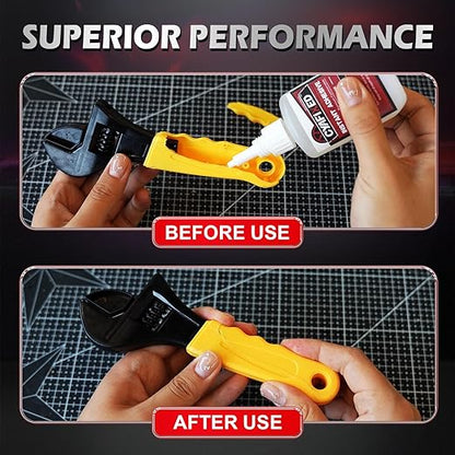 Thick Super Glue Clear Heavy Duty Ca Glue Repair Wood Furniture Plastic Crafts Shoe Sole, Instant All Purpose Cyanoacrylate Adhesive for Woodworking Ceramic Leather Metal Glass Pottery Aquarium