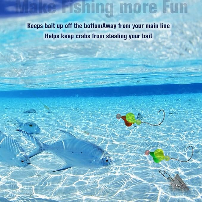 Dovesun 220/104/80/54/42/52pcs Fly Fishing Floats Bobbers Foam Pompano Rigs Surf Fishing Rig Floats Bright Color Round, Bullet, Cylindrical, Spin, Pill with Tackle Box