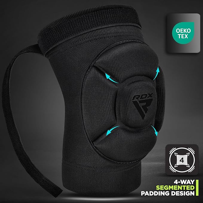 RDX Knee Pads for Work, Oeko TEX Certified, Anti-Slip Protective Thick Padded Foam Pad, Collision Avoidance Sleeves Pair, MMA Muay Thai Grappling Volleyball Football Wrestling Gardening.