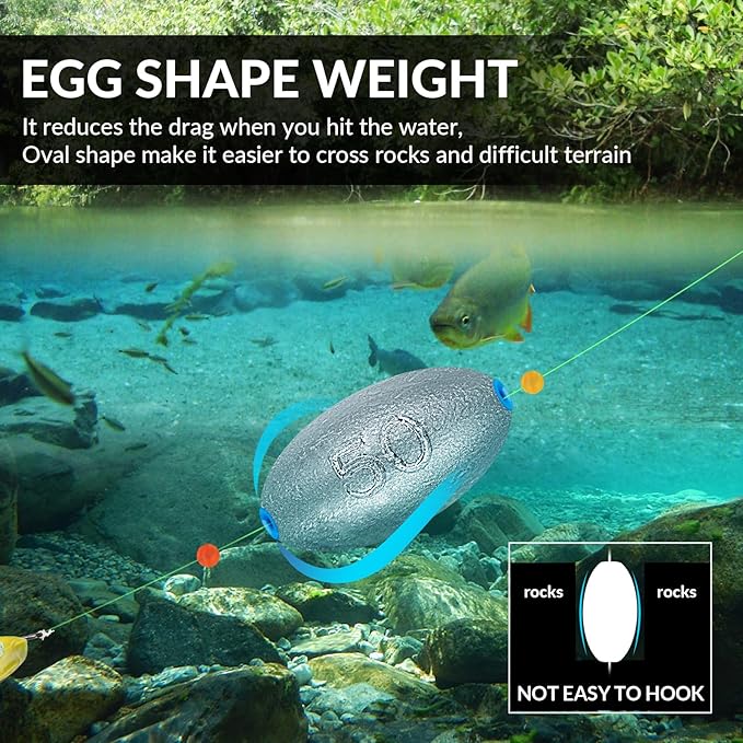 THKFISH Texas and Carolina Fishing Rig Bass Fishing Bullet-Weights for Fishing Sinkers Hooks Rolling Barrel Fishing Swivels Beads Rings Fishing Tackle Kit 35pcs/339pcs/389pcs