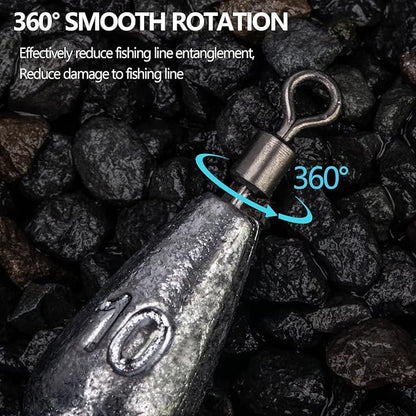 THKFISH Fishing Weights Sinkers Set, 60PCS Fishing Sinker Drop Shot Weights Kit,Drop Shot Rig Wacky Hooks for Saltwater Freshwater Bass Fishing