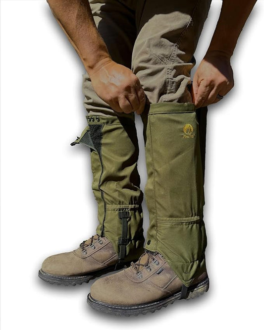 Pike Trail Adjustable Leg Gaiters - Lightweight, Waterproof - Leg Guards for Men & Women - Hiking Essentials Ideal for Hunting, Trekking & Fishing - 1 Pair