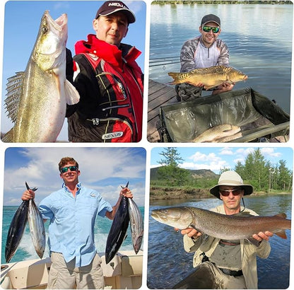 Telescopic Fishing Rods and Reel Combos, 2PCS 5.9FT 6.9FT Carbon Fiber Fishing Pole Kit, Spinning Reel Lures Set with Carrier Bag, Saltwater Freshwater Collapsible Fishing Gear for Beginner Adults