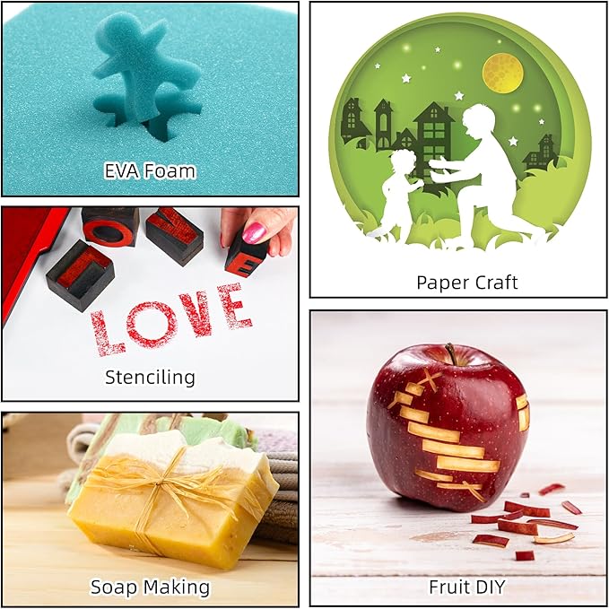 JTIEO 74 Pack Hobby Knife Exacto Knife with 4 Upgrade Sharp Hobby Knives and 70 Spare Craft Knife Blades for Art, Scrapbooking,Stencil