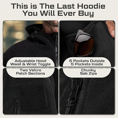 Baerskin Tactical Hoodie Jacket for Men 4.0 - Military Style Fleece Sweater for Cold, Rain, Wind or Snow
