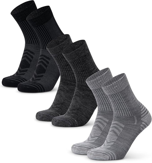DANISH ENDURANCE Hiking Socks, Lightweight, Merino Wool Socks for Men & Women, Moisture Wicking & Thermal, 1 or 5 Pack