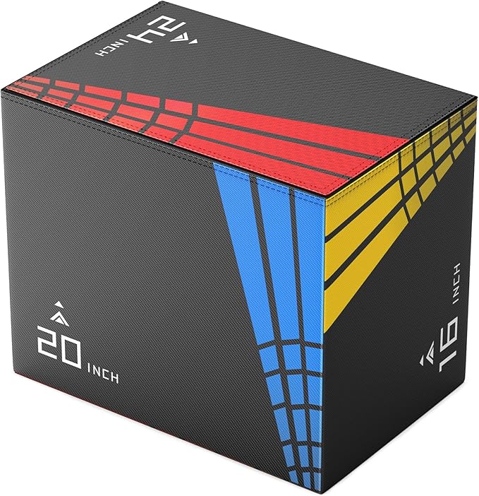 XDDIAS 65/35/22LB Heavier Foam Plyometric Box Jumps for Home Gym,Firm Soft Plyo Box,30”x24”x20”-24”x20”x16”-20"x16"x14" Foam Plyometric Box,440lb Weight Capacity Jump Box Gym for Workout Training