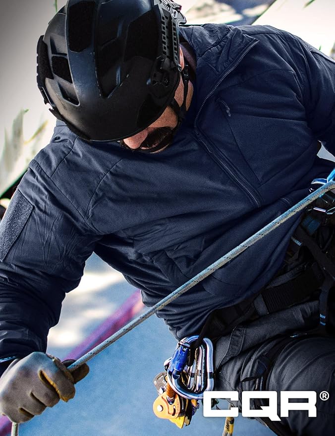 CQR Men's Lightweight Insulated Jacket, Windproof Packable Water Resistant Warm Active Coat for Hiking Work Outdoor Tactical