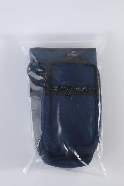 Nuovoware Water Bottle Carrier Bag,25oz/40oz/64oz Bottle Pouch Holder,Adjustable Shoulder Hand Strap 2 Pocket Sling Neoprene Sleeve Sports Accessories for Hiking Travelling Camping